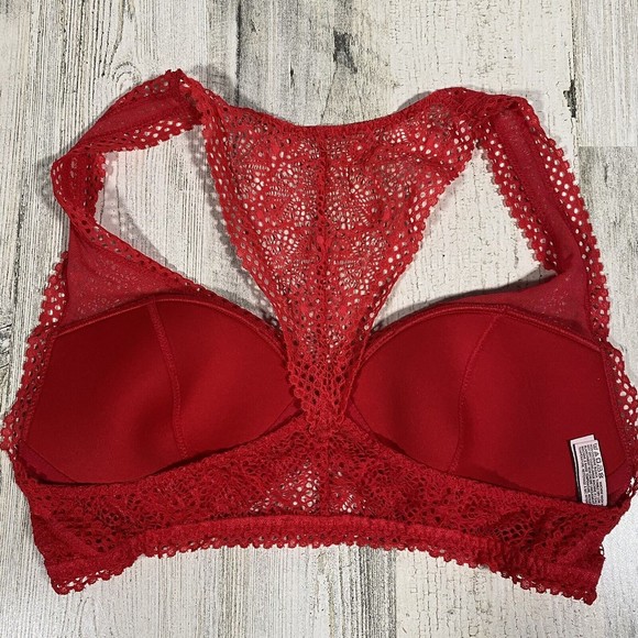 Victoria’s Secret Lace Bra Bralette Pink Size S No Padding - Picture 2 of 5